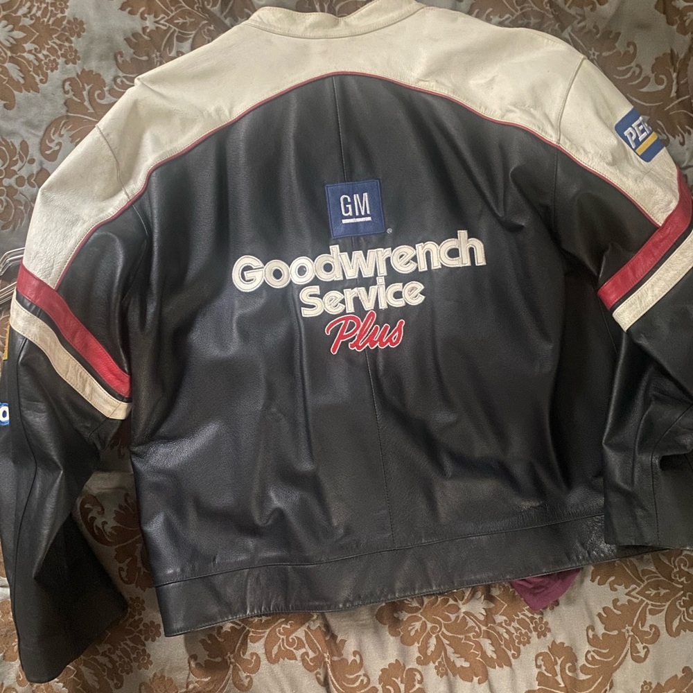 Wilsons Leather Black and White Bomber Jacket